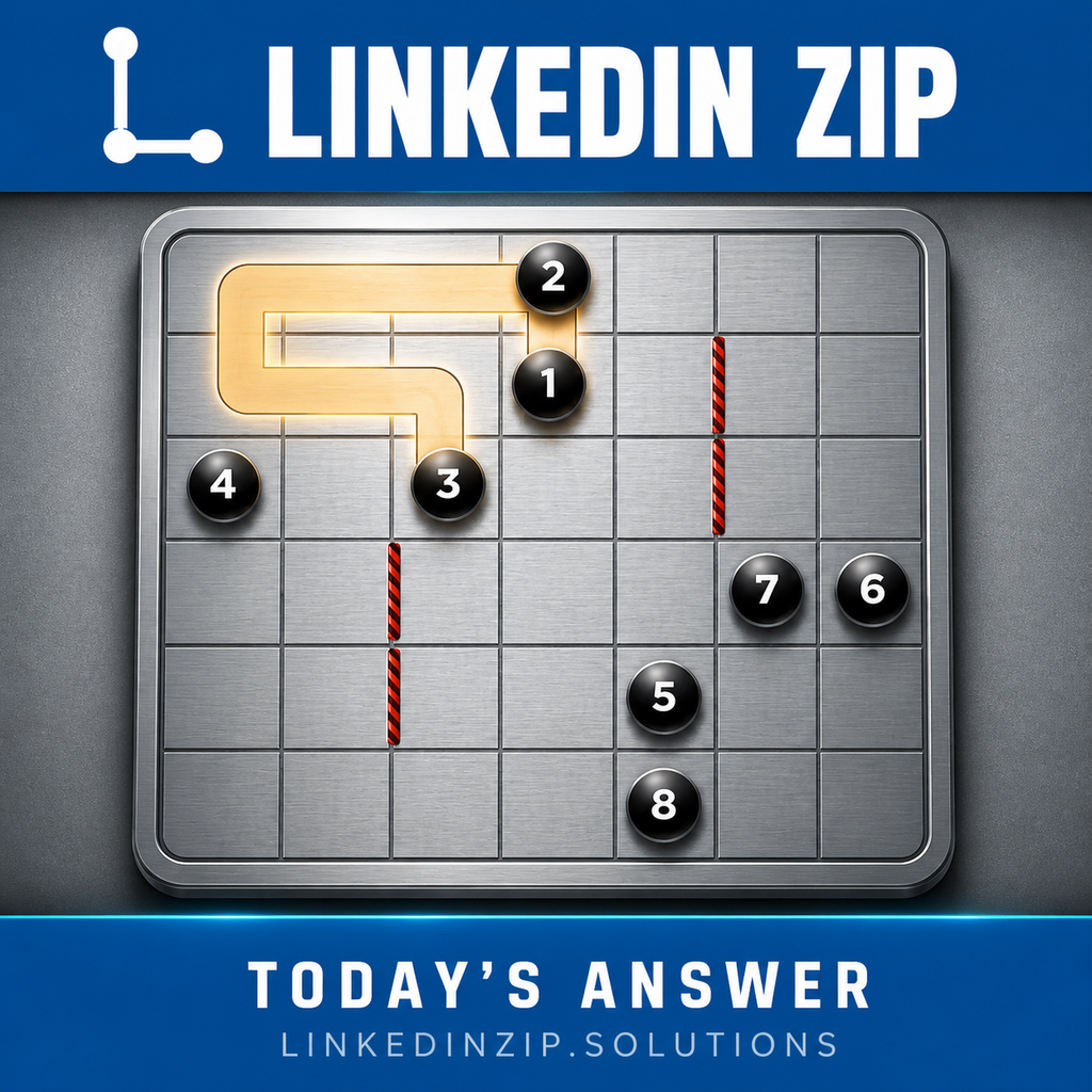 LinkedIn Zip Answer Today (August 4, 2026) #505 — AWA Games